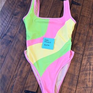 LainSnow Ocean Isle One Piece in Neon Waves